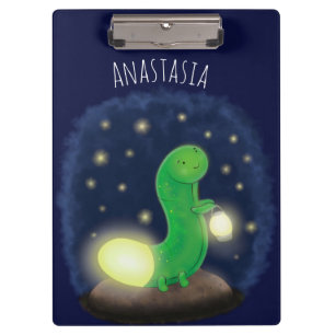 Porte-bloc Illustration de la caricature du ver vert tendre