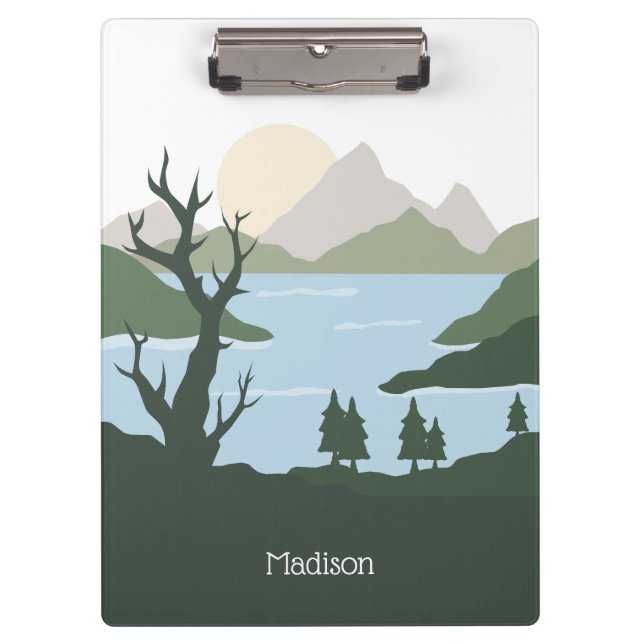 Porte-bloc Illustration de la nature de nom personnalisé (Devant)