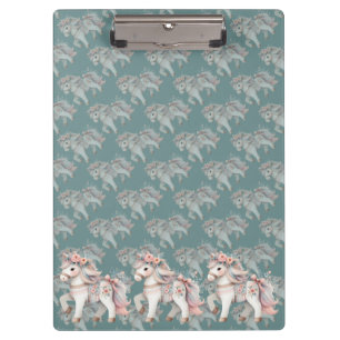 Porte-bloc Illustration de l'Imaginaire Floral Pastel Horse