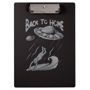Porte-bloc Illustration de surf pour alien avec retour à la m