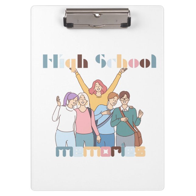 Porte-bloc Illustration des amis souvenirs du lycée (Devant)