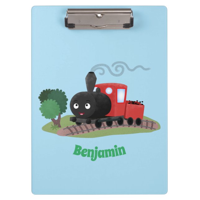 Porte-bloc Illustration d'une locomotive à vapeur mûre (Devant)