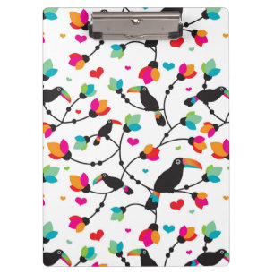 Porte-bloc illustration tropicale d'oiseau mignon de toucan