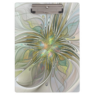 Porte-bloc Imaginaire Floral Fleur Art Fractal Moderne Avec O