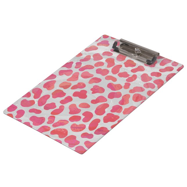 Porte-bloc Impression dalmate rose et blanc (Incliné)