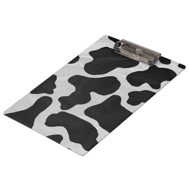 Porte-bloc Impression noire et blanche de vache (Incliné)