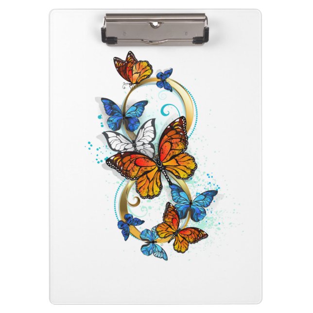 Porte-bloc Infinité de papillons monarques (Devant)