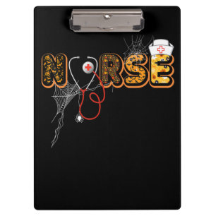 Porte-bloc Infirmière Cadeau Halloween avec Citrouille Boo Sp