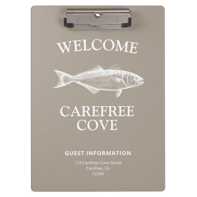 Porte-bloc Informations sur la location de vacances (Devant)