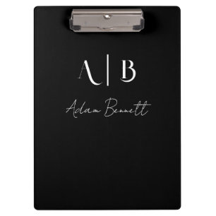 Porte-bloc Initiales Monogrammes Personnalisées Modernes Nom 