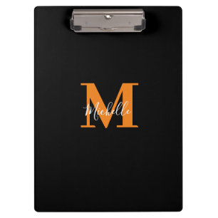 Porte-bloc Initiales personnalisées uniques et nom Monogramme