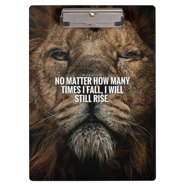 Porte-bloc Inspiration Lion - Automne et Montée - Motivationn (Devant)