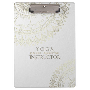 Porte-bloc Instructeur de méditation Yoga Gold Mandala Fleurs