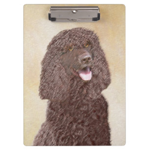 Porte-bloc Irish Water Spaniel Peinture - Original Dog Art