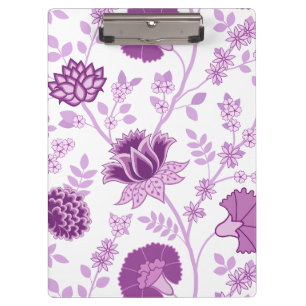 Porte-bloc Jacobean Floral Lg Motif rose sur blanc