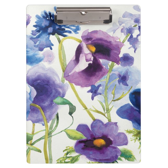 Porte-bloc Jardin mélangé bleu et pourpre (Devant)