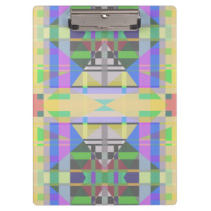 Porte-bloc Jaune bleu violet géométrique