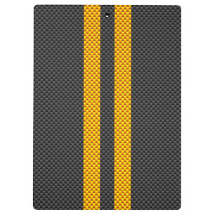Porte-bloc Jaune Tirages de course Carbone Fiber Style