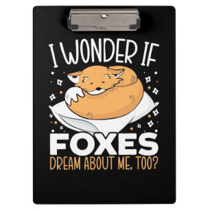 Porte-bloc Je Me Demande Si Foxes Rêve De Moi