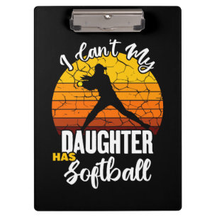 Porte-bloc Je ne peux pas ma fille a softball Cadeau de maman
