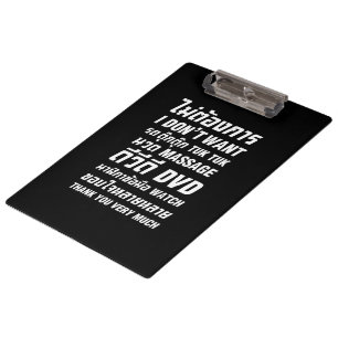 Porte-bloc Je ne veux pas TUK TUK MASSAGE DVD WATCH Merci