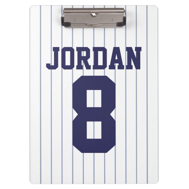 Porte-bloc Jersey de baseball avec nom et numéro personnalisé (Devant)