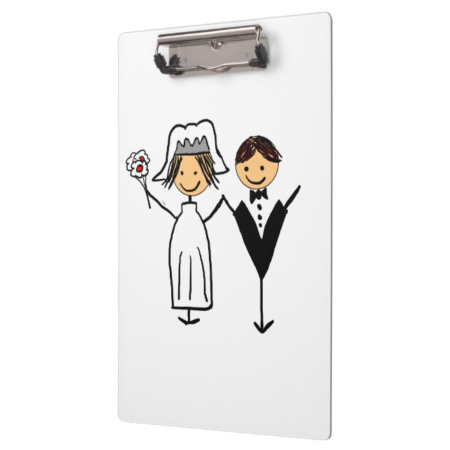 Porte-bloc Jeune mariée et marié géniaux (Gauche)