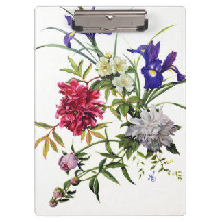 Porte-bloc Joli dossier de fichier de fleurs décoratives