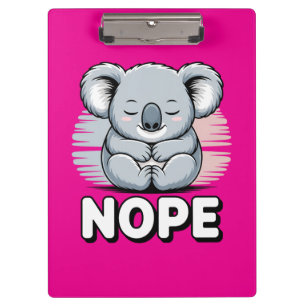Porte-bloc Joli koala endormi “Non” Dessin animé drôle