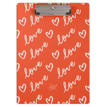 Joli Monogramme Rouge Lettres Amour & Doodles Coeu
