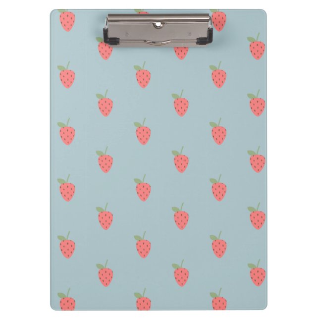Porte-bloc Joli motif de fraise esthétique | Kawaii  (Devant)
