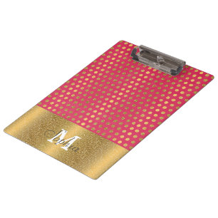 Porte-bloc Joli pois  faux or parties scintillant motif