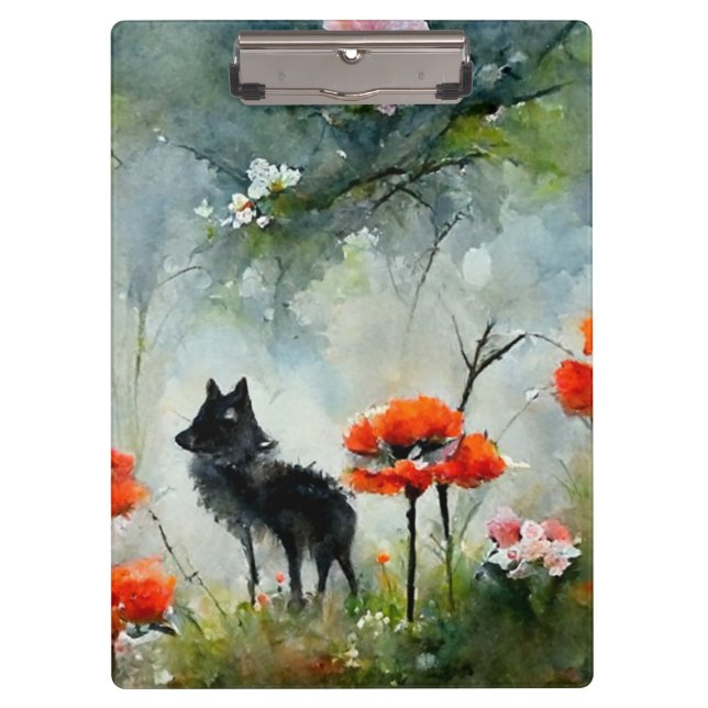 Porte-bloc Joli porte - bloc d'animal sauvage floral (Devant)
