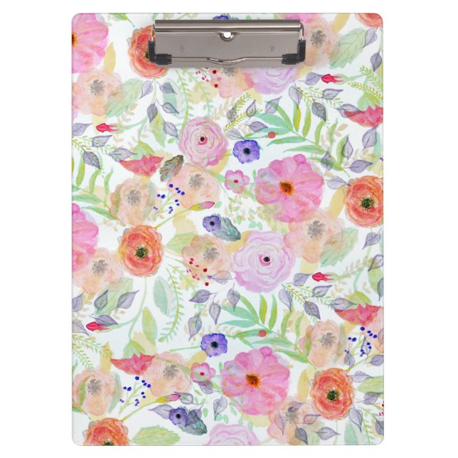 Porte-bloc Jolie aquarelle peinture à la main abstraite flora (Devant)