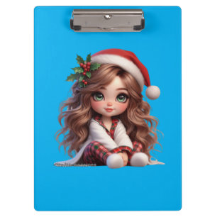 Porte-bloc Jolie fille de Noël avec l'art du chapeau de Père