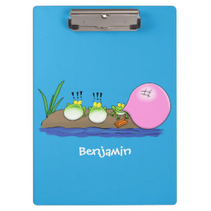 Porte-bloc Jolie grenouilles drôles bubblegum dessin animé il