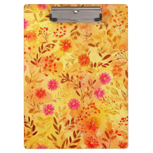 Porte-bloc Jolies fleurs sauvages aquarelle