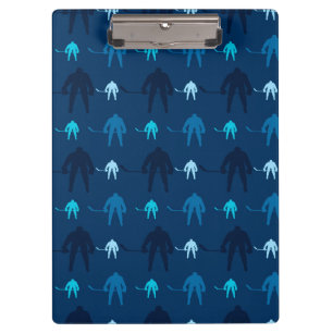 Porte-bloc Joueur de hockey sur glace bleu Motif