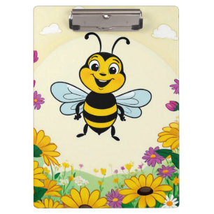Porte-bloc Joyeux Abeille En Fleurs Colorées
