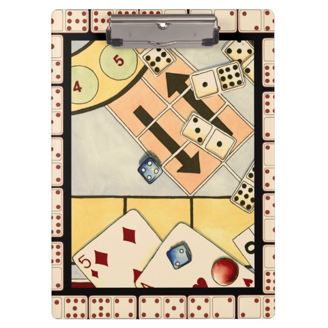 Porte-bloc Jumbled Assortiment of Games of Chance (Devant)