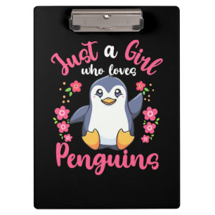 Porte-bloc Juste une fille qui aime les pingouins