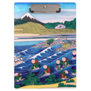 Porte-bloc Katsushika Hokusai - Fuji from Kanaya on Tokaido