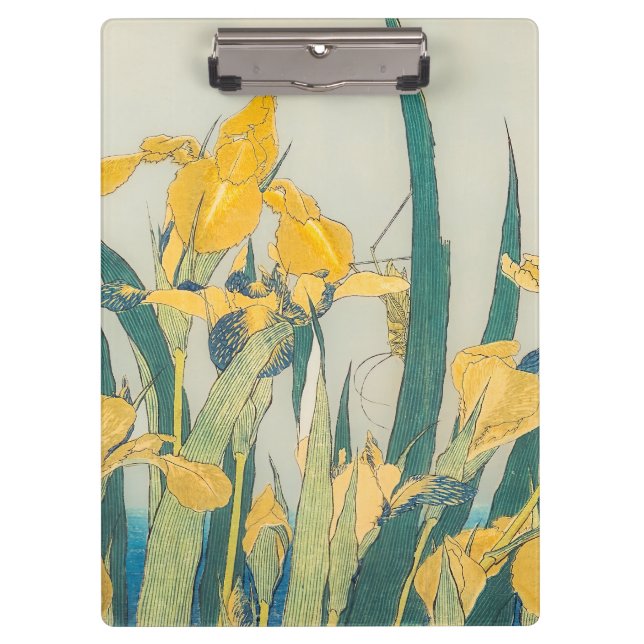 Porte-bloc Katsushika Hokusai - Grasshopper et Iris (Devant)