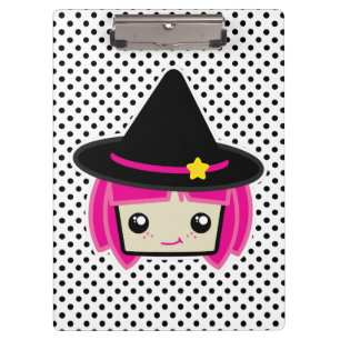Porte-bloc Kawaii Pink Haired Witch Clip Board