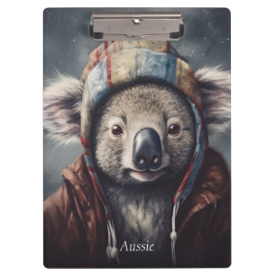 Porte-bloc koala adorable portant casquette mignon personnali