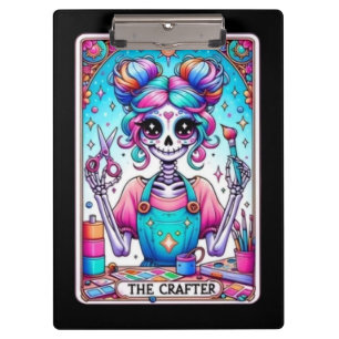 Porte-bloc La carte de tarot de la femme squelette The Crafte