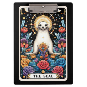 Porte-bloc La carte de tarot de l'esprit de phoque Océan my