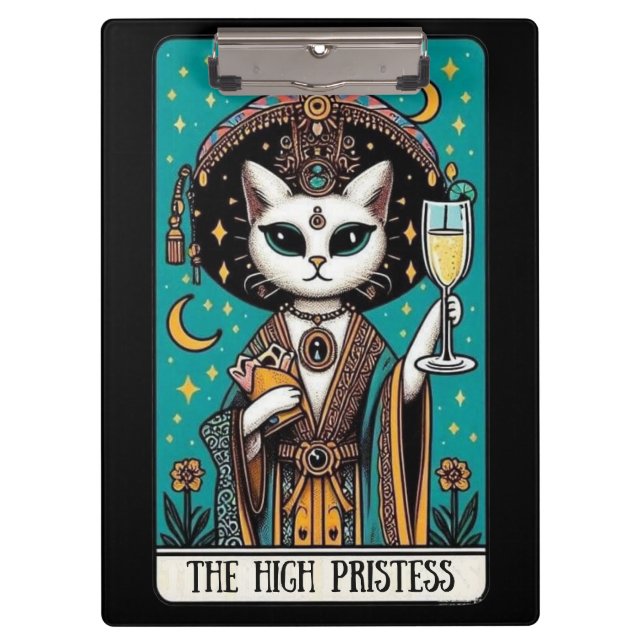 Porte-bloc La Chatte de la Grande Prêtresse Tarot | Sorceller (Devant)