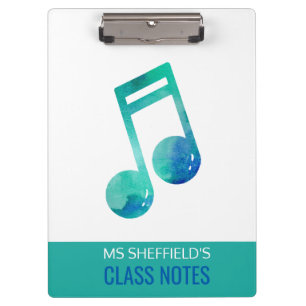 Porte-bloc La classe de professeur de musique note