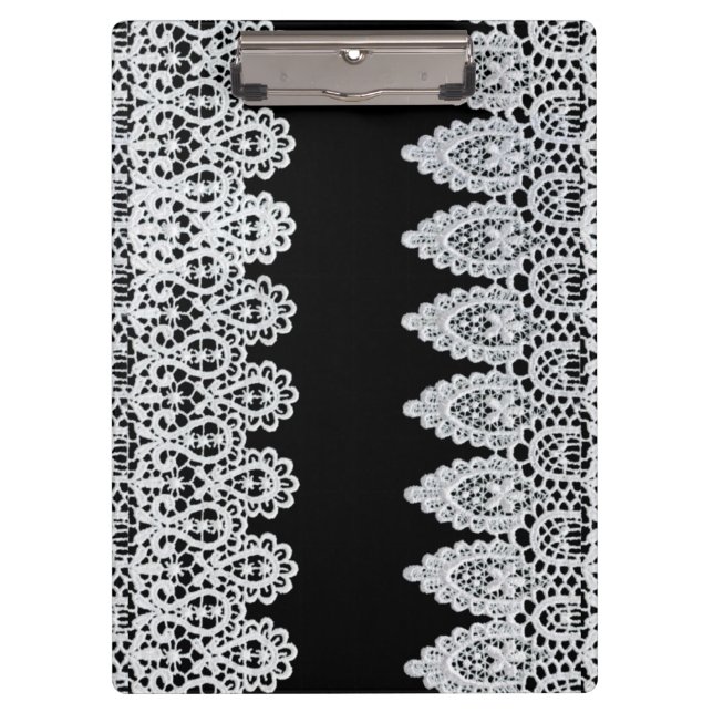 Porte-bloc La dentelle blanche forme une frontière sensible (Devant)